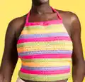 Bright Stripes Halter Top Pattern step 3 - details and accessories