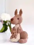 Mommy Kangaroo & Baby Amigurumi Pattern step 1 - construction progress