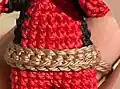 Mini Deadpool Amigurumi Pattern step 3 - details and accessories