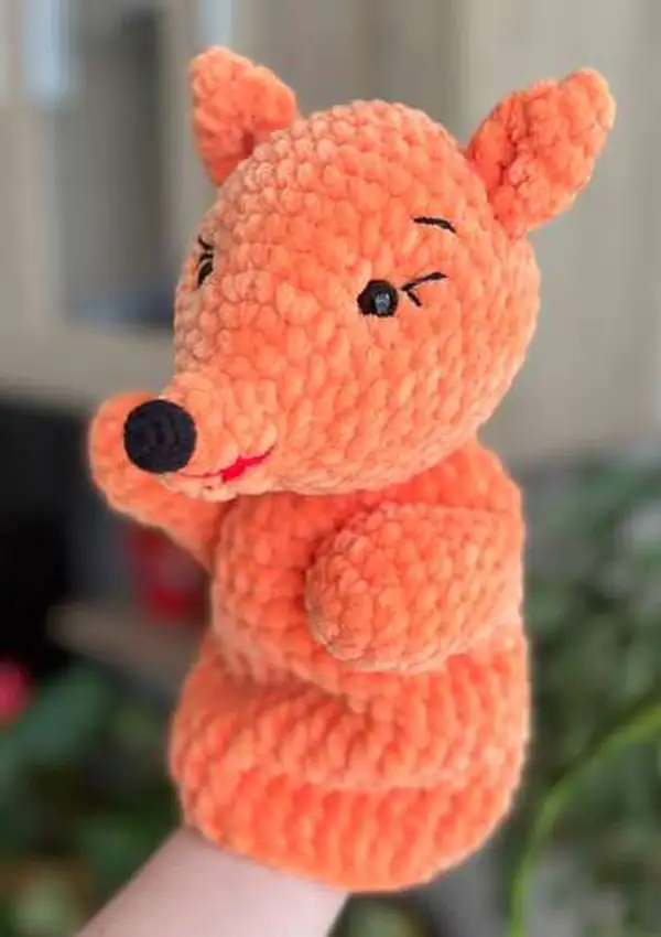 Fox Hand Puppet Amigurumi Pattern