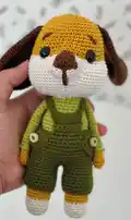 Handsome Dog Amigurumi Pattern step 3 - details and accessories