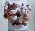 Baby cow and Baby bull Amigurumi Pattern step 2 - assembly progress