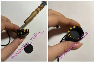 Matryoshka Doll Amigurumi Pattern step 2 - assembly progress