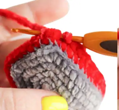 Pink Rascal Amigurumi Pattern step 2 - assembly progress