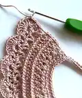 Lovely Collar Crochet Pattern step 2 - assembly progress