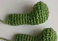 Mini Hulk Amigurumi Pattern step 4 - final assembly and finishing