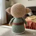 Cuddle-Worthy Jedi Amigurumi Pattern step 2 - assembly progress