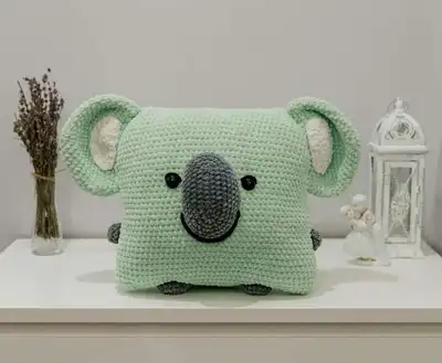 Pillow-koala Amigurumi Pattern step 1 - construction progress