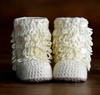 Furrylicious Baby Boot Amigurumi Pattern step 2 - assembly progress