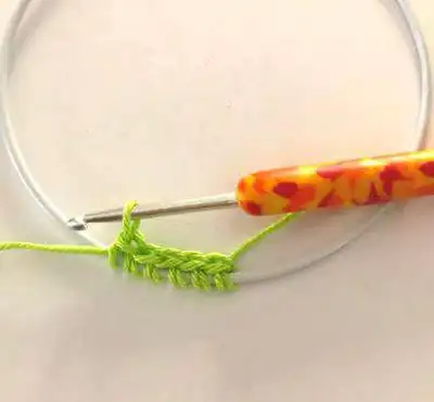 Boho Summer Lampion Pattern step 2 - assembly progress