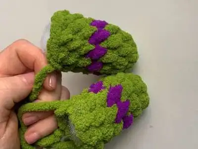 Ninja Turtle Amigurumi Pattern step 4 - final assembly and finishing
