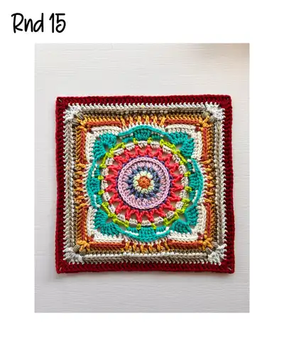 Pinwheel Square Pattern step 1 - construction progress