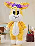 Adorable Easter Bunny Amigurumi Pattern step 1 - construction progress