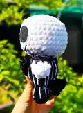 Jack Skellington Amigurumi Pattern step 4 - final assembly and finishing