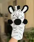 Zebra Hand Puppet Amigurumi Pattern step 3 - details and accessories