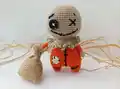 Trick or Treat Sam Amigurumi Pattern step 1 - construction progress