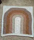Rainbow Afghan Pattern step 2 - assembly progress