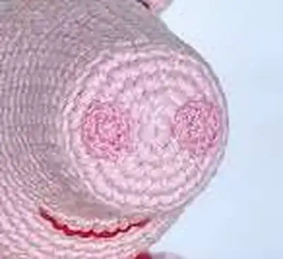 Peppa Pig Amigurumi Pattern step 3 - details and accessories