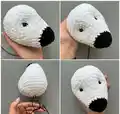 Zebra Hand Puppet Amigurumi Pattern step 3 - details and accessories