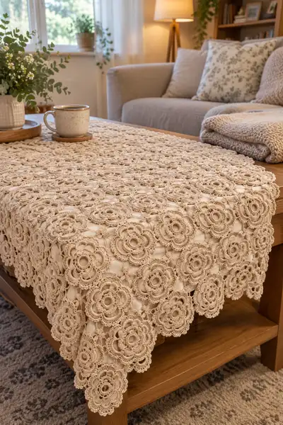 Tranquil Granny Flower Blanket Pattern step 2 - assembly progress