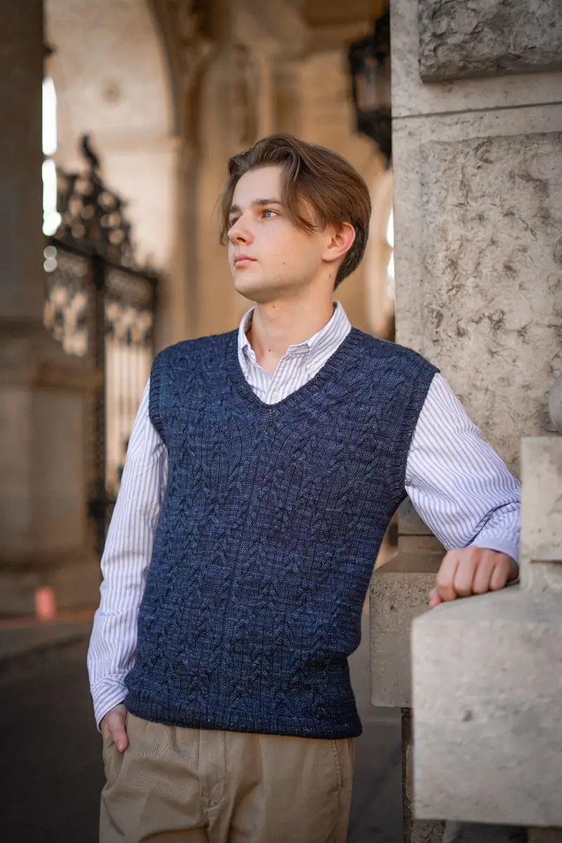 Free Intermediate crochet pattern: Small Things men's vest Pattern - Easy to follow tutorial
