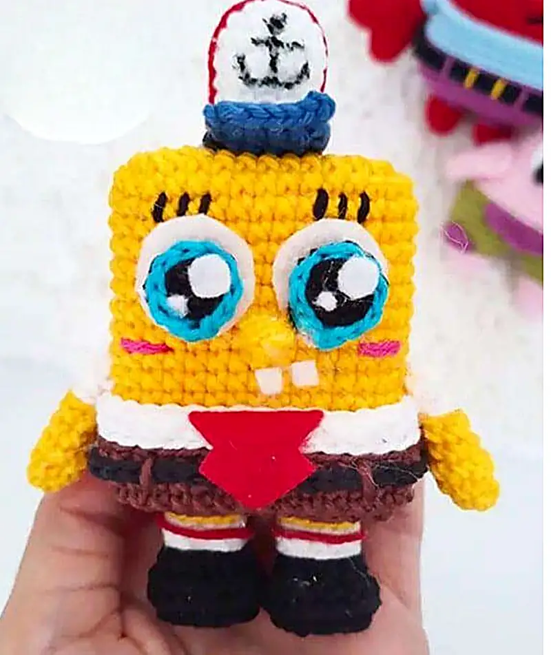 Free Beginner Friendly crochet pattern: SpongeBob SquarePants Hat Amigurumi Pattern - Easy to follow tutorial