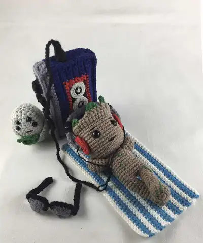 Groot Amigurumi Pattern step 1 - construction progress