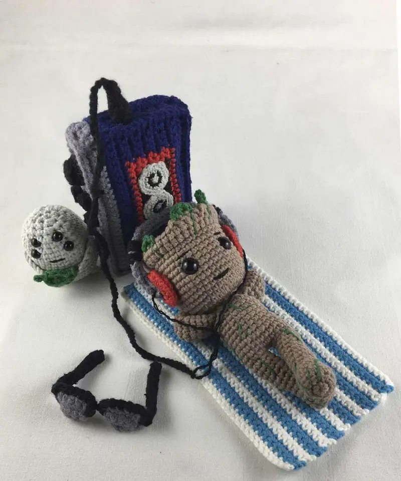 Free Intermediate crochet pattern: Groot Amigurumi Pattern - Easy to follow tutorial