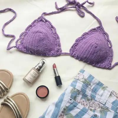 Oceana Bikini Top Pattern step 1 - construction progress