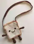 Toastie Bread Bag Amigurumi Pattern step 3 - details and accessories