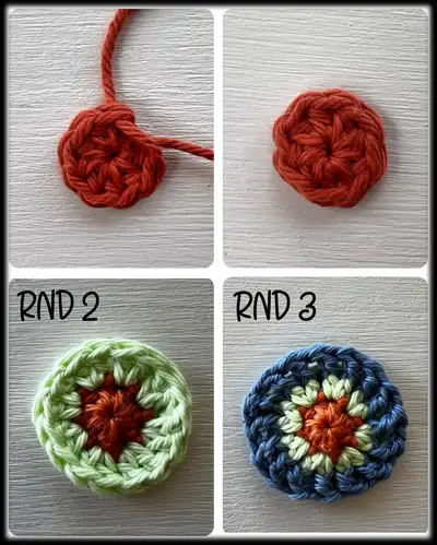 Pinwheel Square Pattern step 3 - details and accessories