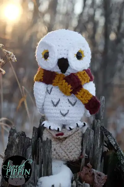 Eira Owl Amigurumi Pattern step 1 - construction progress