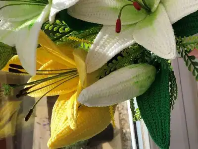 Lily Crochet Pattern step 2 - assembly progress