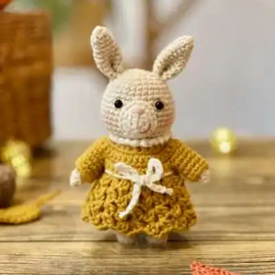 Victor Fox & Anna Bunny Amigurumi Pattern step 1 - construction progress