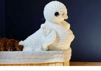Dove Amigurumi Pattern step 2 - assembly progress