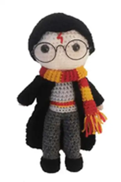 Harry Potter Amigurumi Pattern step 1 - construction progress