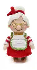 Granny Claus Amigurumi Pattern step 3 - details and accessories