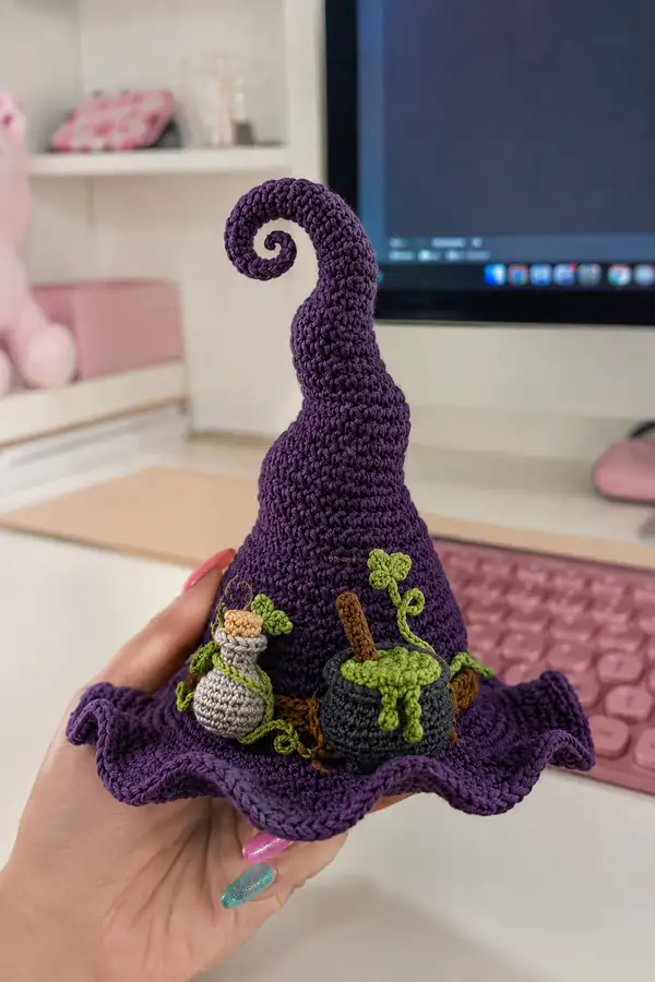 Enchanted Twisty Brew Witch Hat Amigurumi Pattern