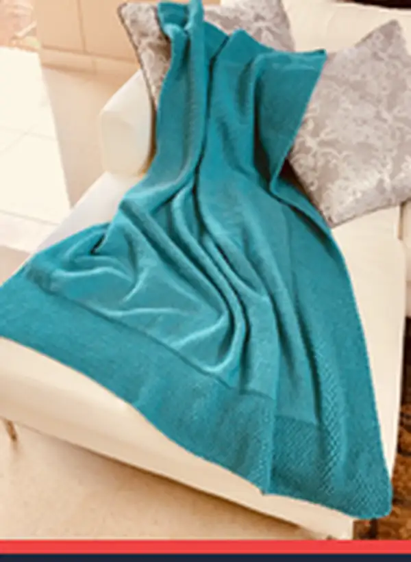 Turquoise Knitted Afghan Pattern