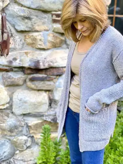 Pajama Cardigan Pattern step 2 - assembly progress
