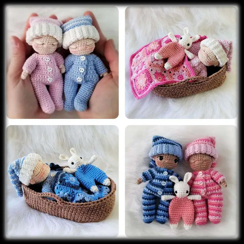 Free Intermediate crochet pattern: Goodnight Set Amigurumi Pattern - Easy to follow tutorial