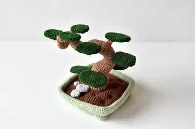 Bonsai Tree Amigurumi Pattern step 1 - construction progress