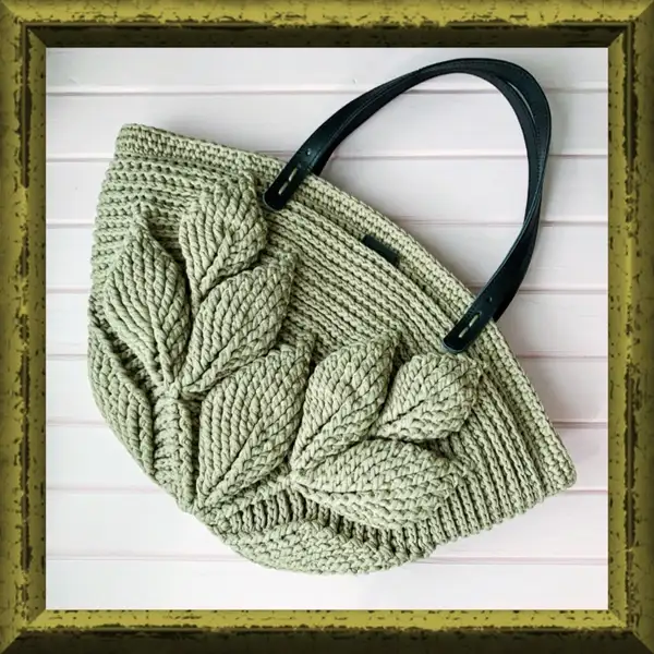Crochet bag with leaves Pattern