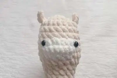 The Bowling Llama Amigurumi Pattern step 3 - details and accessories