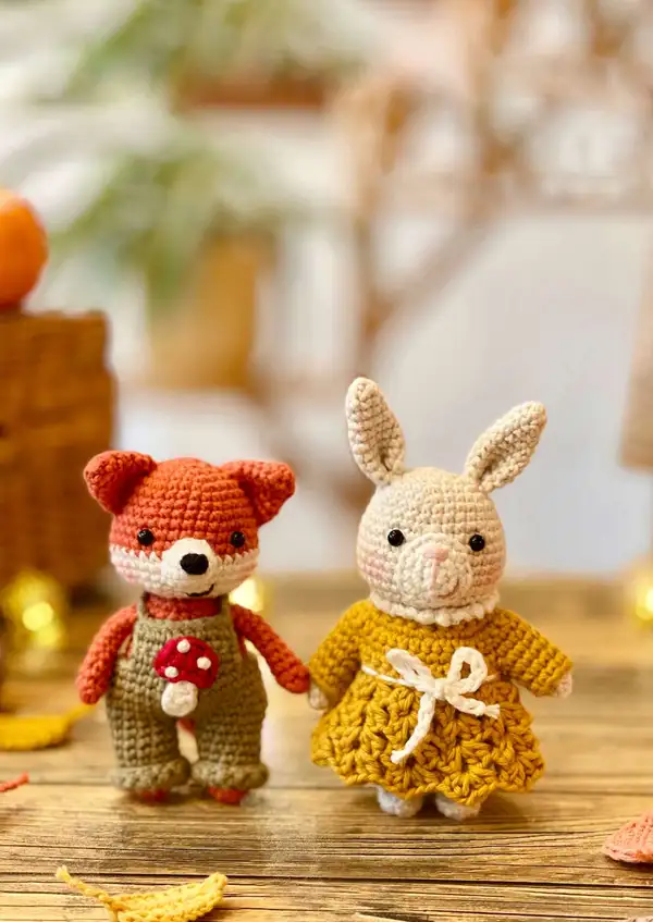 Victor Fox & Anna Bunny Amigurumi Pattern