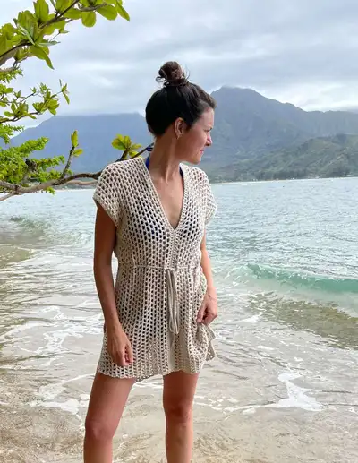 Pua Poa Beach Swimsuit Coverup Pattern step 1 - construction progress
