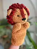 LION HAND PUPPET Amigurumi Pattern step 2 - assembly progress