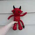 The Little Devil Amigurumi Pattern step 1 - construction progress
