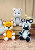 Benjamin Tiger Amigurumi Pattern step 1 - construction progress