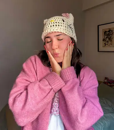 Kitty Scarf and Cat Hat Pattern step 4 - final assembly and finishing